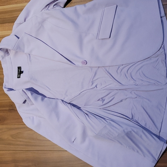 Nwt DIANE GILMAN printed stretch crepe blazer - Picture 5 of 5